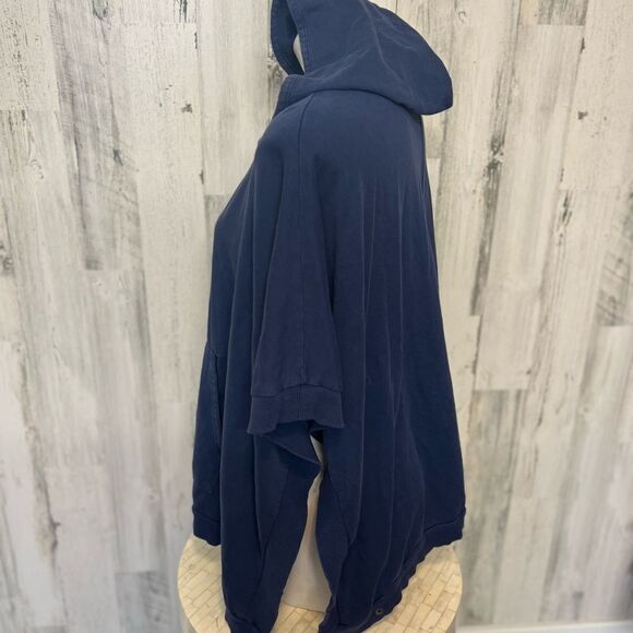 Women's Navy Blue Hooded Sweater - Picture 6 of 7